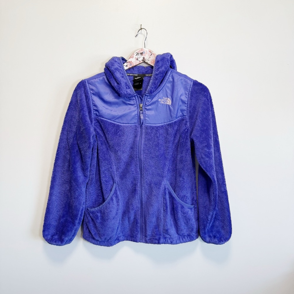THE NORTH FACE Girls' Suave Oso Full Zip Hooded Jacket Purple Size 18 XL